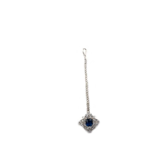 Generic Women's Brass Silver Plated Pendant Set (Blue) Generic Women's Brass Silver Plated Pendant Set (Blue)
