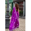 Generic Women's Faux Shimmer Floral Embroidery Ready to wear Saree With Unstitched Blouse 5.5Mtr (Purple) Generic Women's Faux Shimmer Floral Embroidery Ready to wear Saree With Unstitched Blouse 5.5Mtr (Purple)