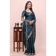 Generic Women's Georgette Embroidered Saree With Unstitched Blouse 5.5Mtr (Teal) Generic Women's Georgette Embroidered Saree With Unstitched Blouse 5.5Mtr (Teal)
