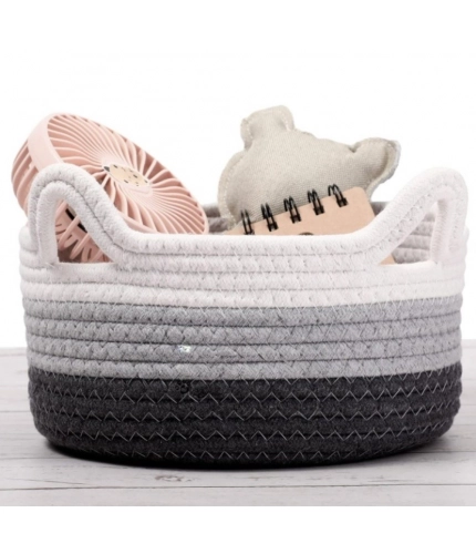 Generic Cotton Pack Of_1 Cat Basket 8x4 Inch Storage Basket For Clothes (Multicolor)