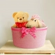 Generic Cotton Pack Of_1 Plain Cat Basket 9x5 Inch (Pink)