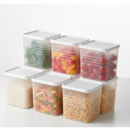 Generic Plastic 6-Pcs Set Food Storage Box Set For Kitchen (Multicolor)