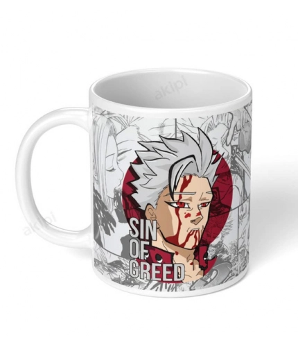 Generic Anime Ban (Sin of Greed) Ceramic Printed Coffee Mug (White)