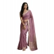 Generic Women's Cotton Printed Saree With Unstitched Blouse 5.5Mtr (Purple)