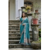 Generic Women's Silk_Blend Butti Pattern Saree With Unstitched Blouse 5.5Mtr (Teal)