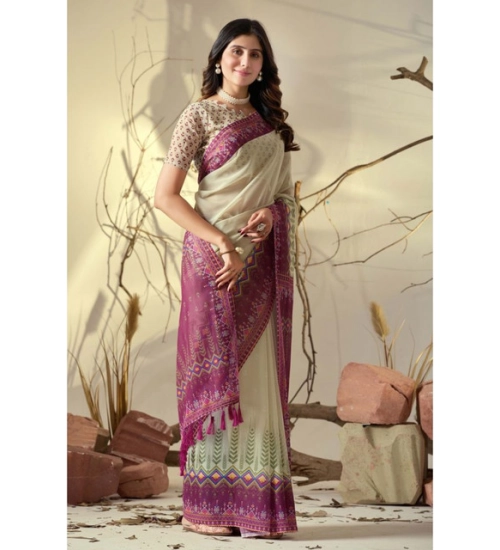 Generic Women's Georgette Printed Saree With Unstitched Blouse 5.5Mtr (Light_Green) Generic Women's Georgette Printed Saree With Unstitched Blouse 5.5Mtr (Light_Green)