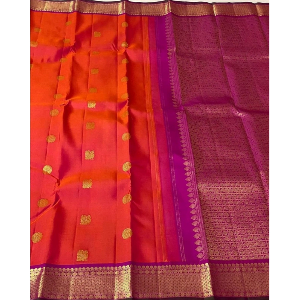Generic Women's Soft Litchi Silk Jacquard Work Saree With Unstitched Blouse 5.5Mtr (Red) Generic Women's Soft Litchi Silk Jacquard Work Saree With Unstitched Blouse 5.5Mtr (Red)