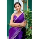 Generic Women's Faux Shimmer Floral Embroidery Ready to wear Saree With Unstitched Blouse 5.5Mtr (Purple) Generic Women's Faux Shimmer Floral Embroidery Ready to wear Saree With Unstitched Blouse 5.5Mtr (Purple)