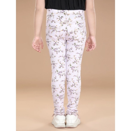 Generic Girl's Cotton Lycra Floral Elasticated Jeggings (Multicolor) Generic Girl's Cotton Lycra Floral Elasticated Jeggings (Multicolor)