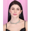 Generic Women's Brass Silver Plated Necklace set (Turquoise)