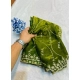Generic Women's Slik Embellished Saree With Unstitched Blouse 5.5Mtr (Mehendi-Green)
