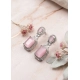 Generic Women's Brass Silver Plated Drop Earrings (Pink) Generic Women's Brass Silver Plated Drop Earrings (Pink)