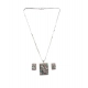 Generic Women's Brass Silver Plated Pendant Set (Multicolor) Generic Women's Brass Silver Plated Pendant Set (Multicolor)