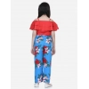 Generic Girl's Rayon Floral Short Sleeve Top and Trouser Set (Multicolor) Generic Girl's Rayon Floral Short Sleeve Top and Trouser Set (Multicolor)
