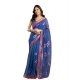 Generic Women's Faux Linen Printed Ready to wear Saree With Unstitched Blouse 5.5Mtr (Blue) Generic Women's Faux Linen Printed Ready to wear Saree With Unstitched Blouse 5.5Mtr (Blue)