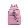 Generic Unisex PU Leather Solid Medium Zipper Backpack (Pink) Generic Unisex PU Leather Solid Medium Zipper Backpack (Pink)