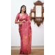Generic Women's Litchi silk Printed Saree With Unstitched Blouse (Peach)
