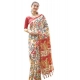Generic Women's Faux_Tussar Kalamkari_Print Saree With Unstitched Blouse 5.5Mtr (Red) Generic Women's Faux_Tussar Kalamkari_Print Saree With Unstitched Blouse 5.5Mtr (Red)