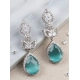 Generic Women's Brass Silver Plated Drop Earrings (Turquoise) Generic Women's Brass Silver Plated Drop Earrings (Turquoise)