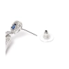 Generic Women's Brass Silver Plated Drop Earrings (Blue) Generic Women's Brass Silver Plated Drop Earrings (Blue)