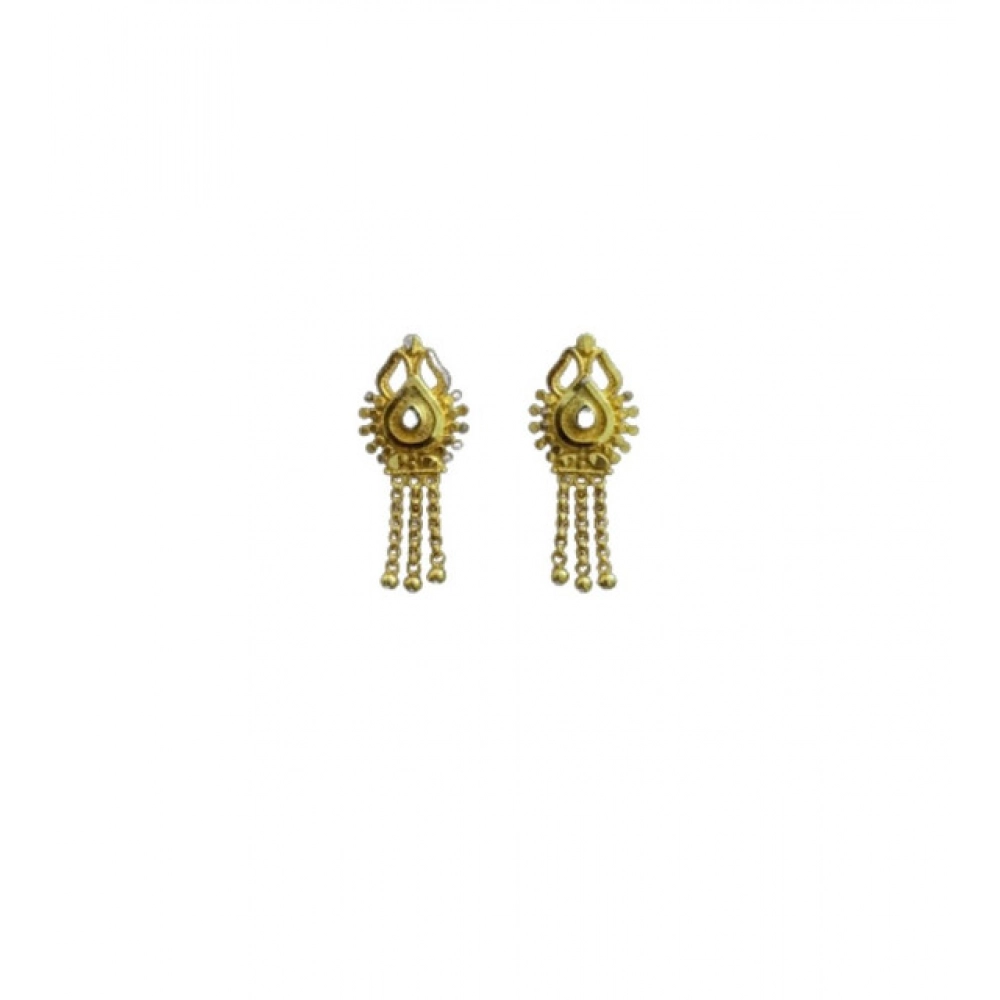 Generic Women's Pack of_2 Brass Gold-Plated Earrings (Gold) Generic Women's Pack of_2 Brass Gold-Plated Earrings (Gold)