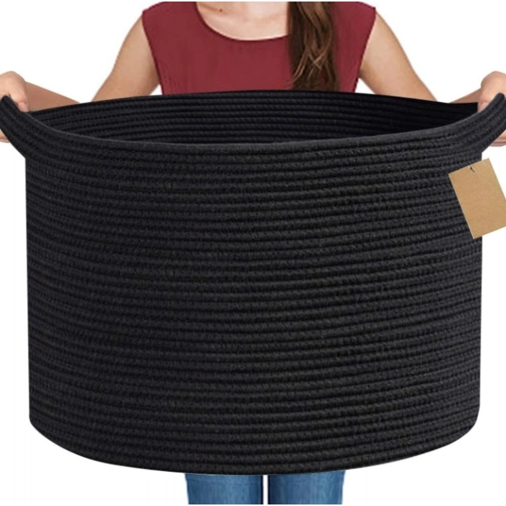 Generic Cotton Pack Of_1 14x12 Inch Storage Basket For Clothes With Out Lid (Black) Generic Cotton Pack Of_1 14x12 Inch Storage Basket For Clothes With Out Lid (Black)