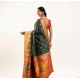 Generic Women's Faux_Banarasi Woven Motifs Saree With Unstitched Blouse 5.5Mtr (Dark_Green) Generic Women's Faux_Banarasi Woven Motifs Saree With Unstitched Blouse 5.5Mtr (Dark_Green)