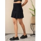 Generic Women's Denim Washed Buttoned Skirt (Black) Generic Women's Denim Washed Buttoned Skirt (Black)