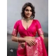 Generic Women's Silk Blend Printed Saree With Unstitched Blouse 5.5Mtr (Pink) Generic Women's Silk Blend Printed Saree With Unstitched Blouse 5.5Mtr (Pink)