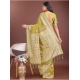 Generic Women's Linen Cotton Printed Saree With Unstitched Blouse 5.5Mtr (Mustrad)