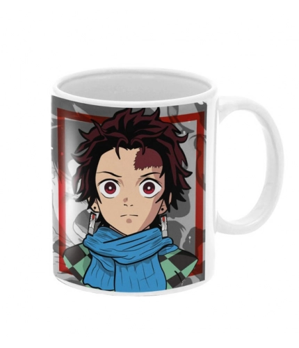 Generic Anime Kamado Tanjiro Ceramic Printed Coffee Mug (White)