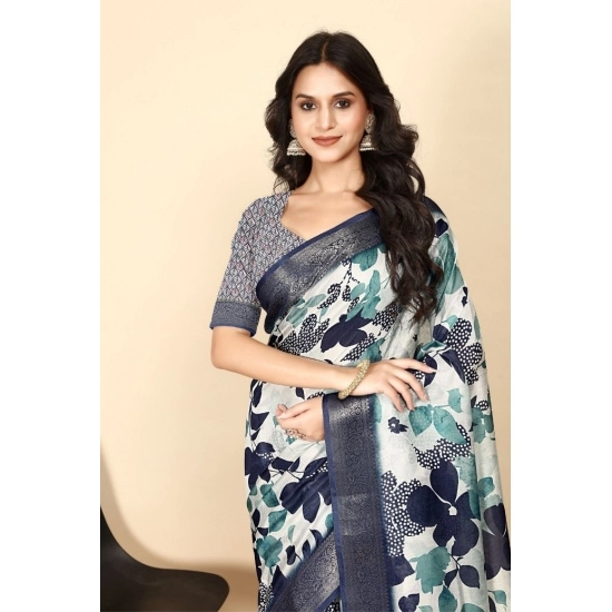 Generic Women's Cotton Silk Floral Printed Saree With Unstitched Blouse 5.5Mtr (Multicolor) Generic Women's Cotton Silk Floral Printed Saree With Unstitched Blouse 5.5Mtr (Multicolor)