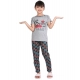 Generic Girl's Cotton Hosiery Printed Night Suit Set (Grey-Red) Generic Girl's Cotton Hosiery Printed Night Suit Set (Grey-Red)