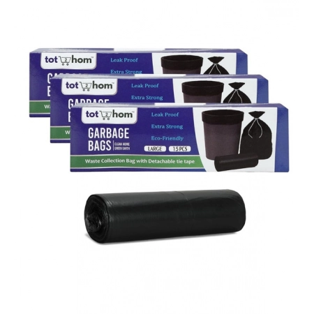Generic Pack of 3 Biodegradeable Vegetable-Paper 25 x 30 Inches Garbage Bag (Black) Generic Pack of 3 Biodegradeable Vegetable-Paper 25 x 30 Inches Garbage Bag (Black)