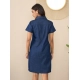 Generic Women's Denim Solid Sleeveless Dress (Blue) Generic Women's Denim Solid Sleeveless Dress (Blue)