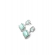 Generic Women's Brass Silver Plated Drop Earrings (Turquoise) Generic Women's Brass Silver Plated Drop Earrings (Turquoise)