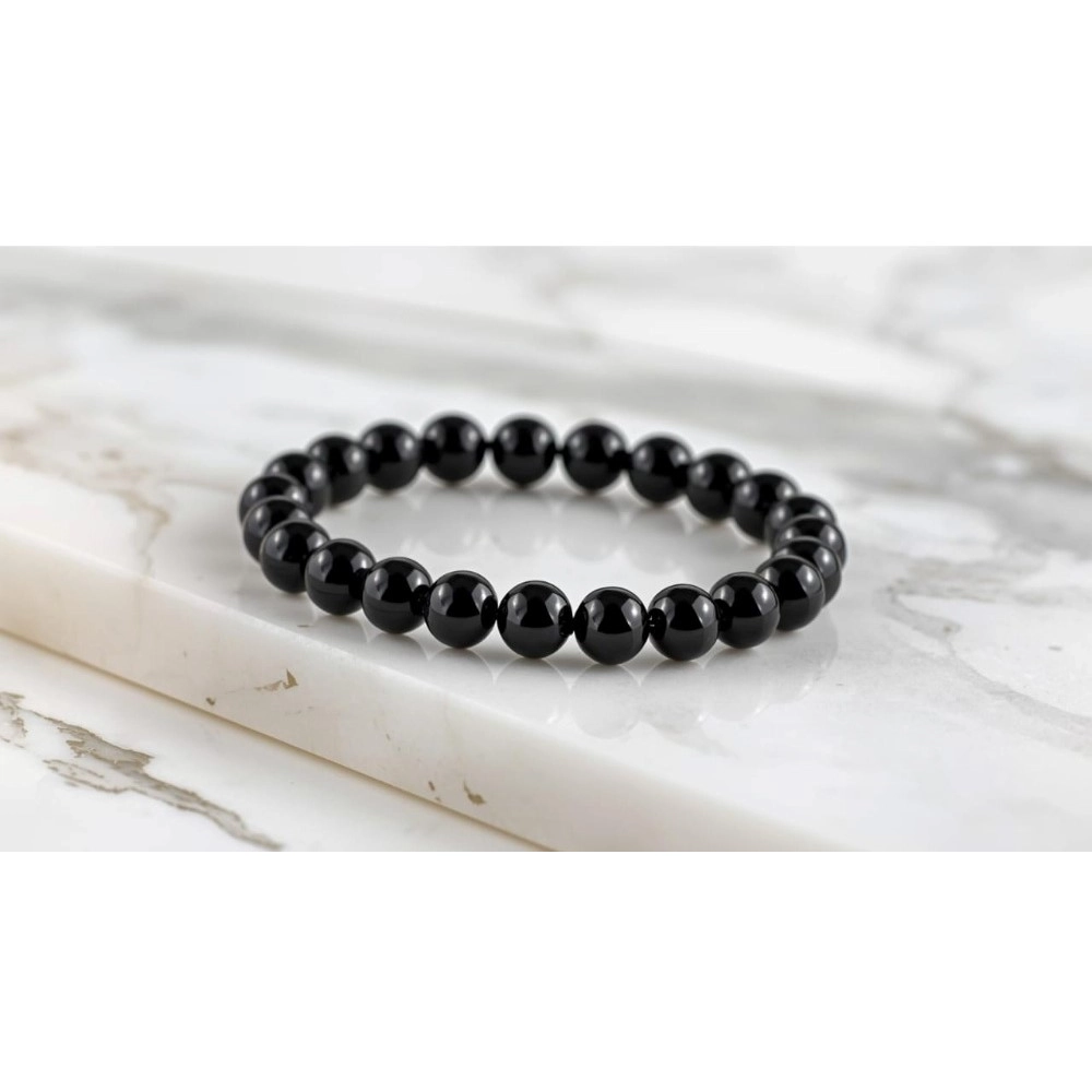 Generic Natural Crystal 8mm Black Tourmaline Bracelet (Black) Generic Natural Crystal 8mm Black Tourmaline Bracelet (Black)