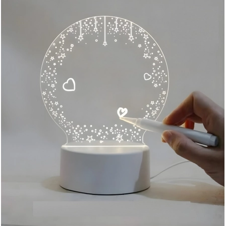 Generic Glass 3D Illusion LED Creative Visualization Lamp