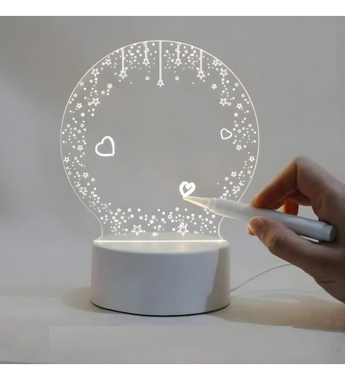 Generic Glass 3D Illusion LED Creative Visualization Lamp