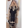 Generic Women's Silk Embroidered 3/4th Sleeve Round Readymade Kurti With Palazzo Pant and Dupatta Set (Black) Generic Women's Silk Embroidered 3/4th Sleeve Round Readymade Kurti With Palazzo Pant and Dupatta Set (Black)