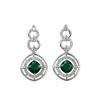 Generic Women's Brass Silver Plated Necklace set (Green) Generic Women's Brass Silver Plated Necklace set (Green)