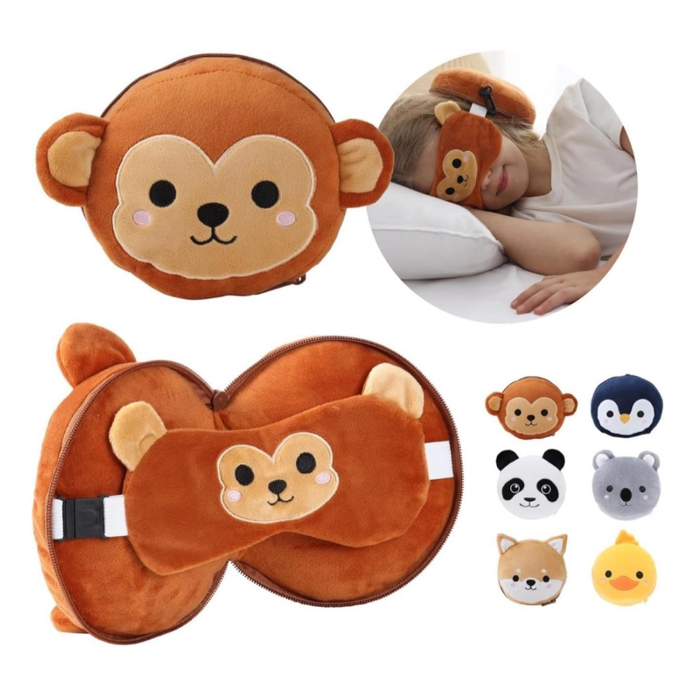 Generic Travel Pillow Set with Eye Mask (Multicolor)