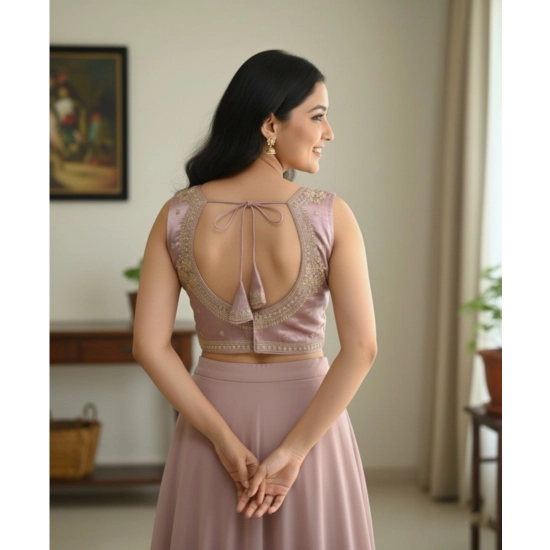 Generic Women's Zimmi Choo Embroidered V-Neck Padded Blouse (Lavender 38 Ready (Self Alterable 36–40) Generic Women's Zimmi Choo Embroidered V-Neck Padded Blouse (Lavender 38 Ready (Self Alterable 36–40)