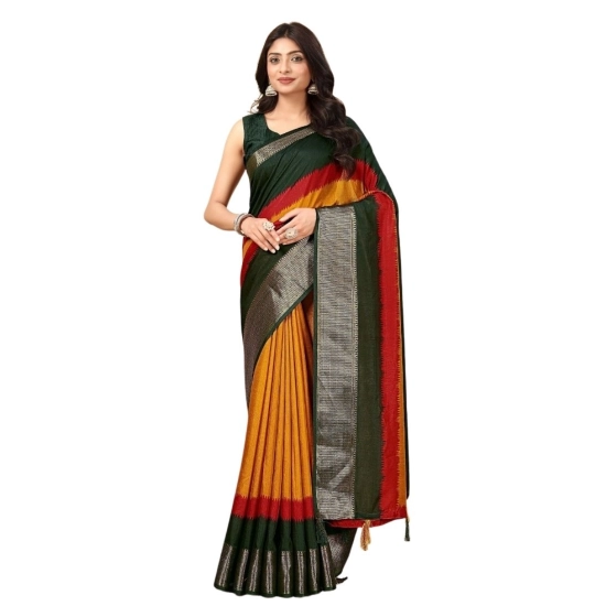 Generic Women's Cotton Silk Solid Saree With Unstitched Blouse 5.5Mtr (Multicolor) Generic Women's Cotton Silk Solid Saree With Unstitched Blouse 5.5Mtr (Multicolor)