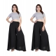 Generic Women's Pack of 2 Georgette Solid High Rise Wide Leg Flared Palazzos with Elastic Waist (Black) Generic Women's Pack of 2 Georgette Solid High Rise Wide Leg Flared Palazzos with Elastic Waist (Black)