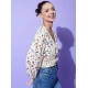 Generic Women's Polyester Floral Long Sleeves Top (Multicolor) Generic Women's Polyester Floral Long Sleeves Top (Multicolor)