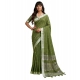 Generic Women's Linen Cotton Printed Saree With Unstitched Blouse 5.5Mtr (Green) Generic Women's Linen Cotton Printed Saree With Unstitched Blouse 5.5Mtr (Green)