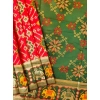 Generic Women's Patola Silk Meena And Zari Woven Saree With Unstitched Blouse 5.5Mtr (Red)