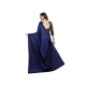 Generic Women's Satin Solid Saree With Unstitched Blouse 5.5Mtr (Navy Blue) Generic Women's Satin Solid Saree With Unstitched Blouse 5.5Mtr (Navy Blue)