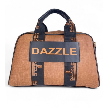 Generic Women's Polyurethane Textured Duffle Bag with Adjustable &amp; Removable Strap (Brown)
